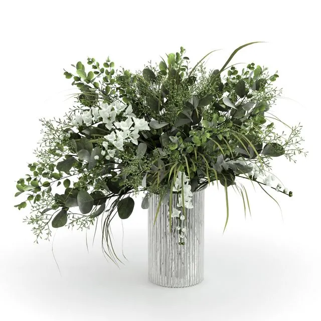 Bouquet plants glass organics vase flower 3dsMax Model