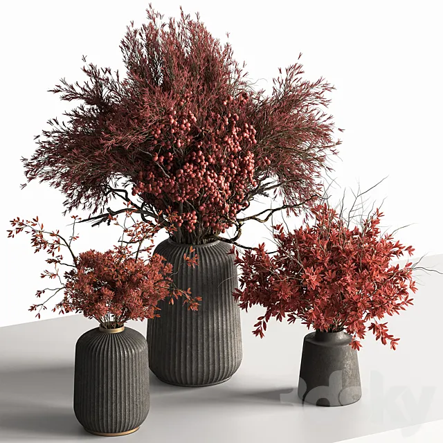 Bouquet – Red Branch 196 3ds Max