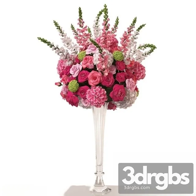 Bouquet Rose Vase 3dsmax Download