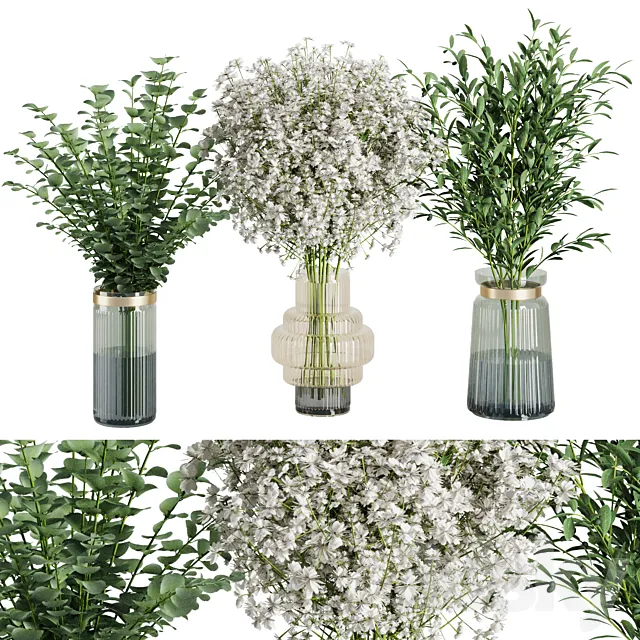 Bouquet Vase Set1 3ds Max