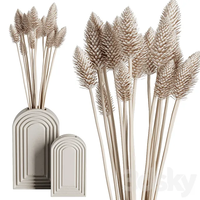 Bouquet vase Set48 – pampas 3dsMax Model