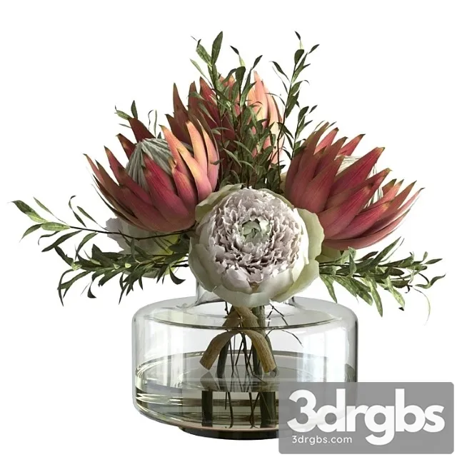 Bouquet With Peonies and Proteas 3dsmax Download