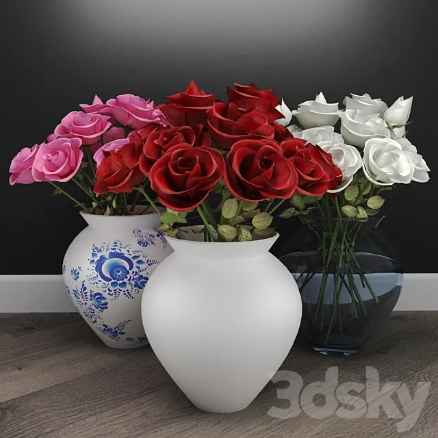 Bouquets of roses 3DS Max Model