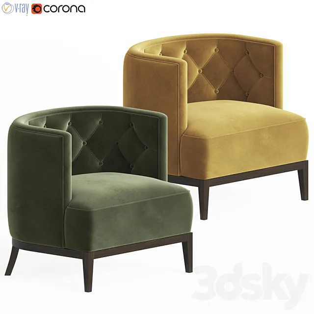 Bourbon Armchair Brabbu 3ds Max