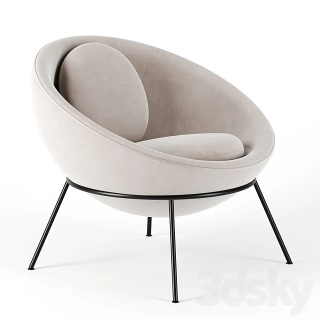 Bowl chair 3ds Max