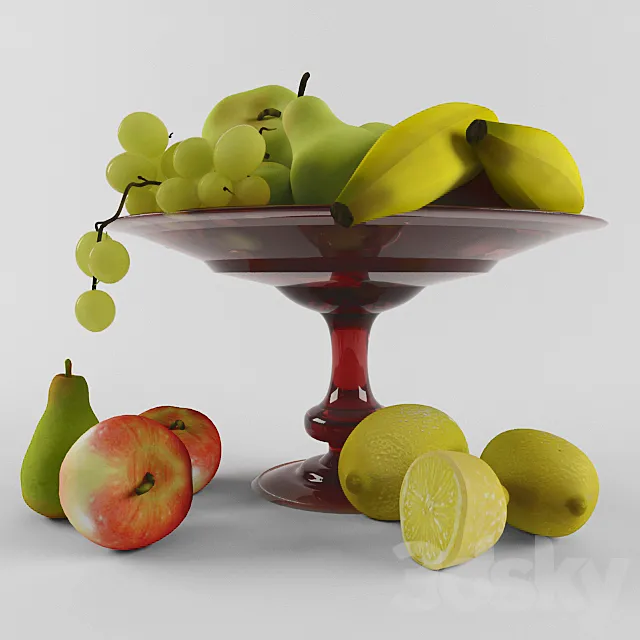 Bowl of fruit 3DS Max Model