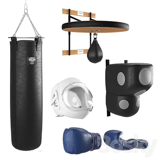 Boxing gym equipment 3DS Max Model