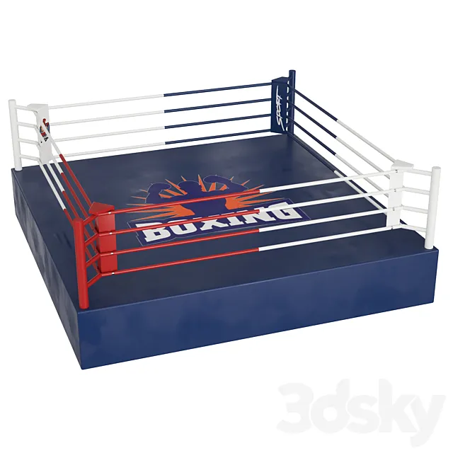 Boxing ring 3DS Max Model