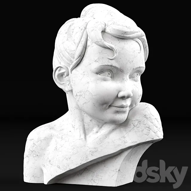 Boy`s bust 3DSMax File