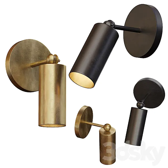Bra CYLINDER SCONCE Designed by Apparatus Studio 3ds Max