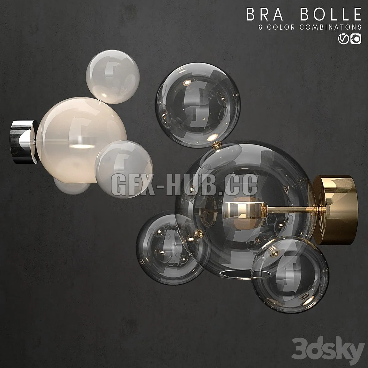 Bra G & C Bolle 4 Bubble 6 colors 3dsMax Model