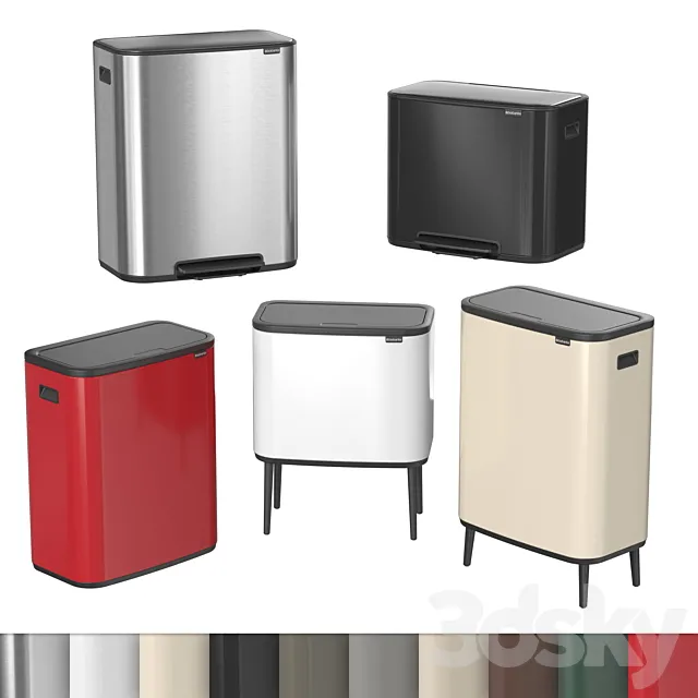 BRABANTIA BO BINS (Trash cans) 3DS Max Model