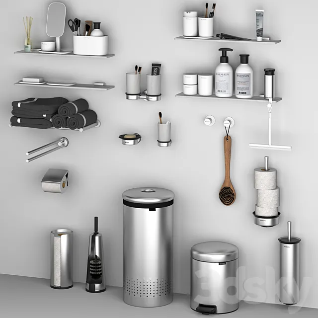 Brabantia colombo bathroom accessories 3ds Max