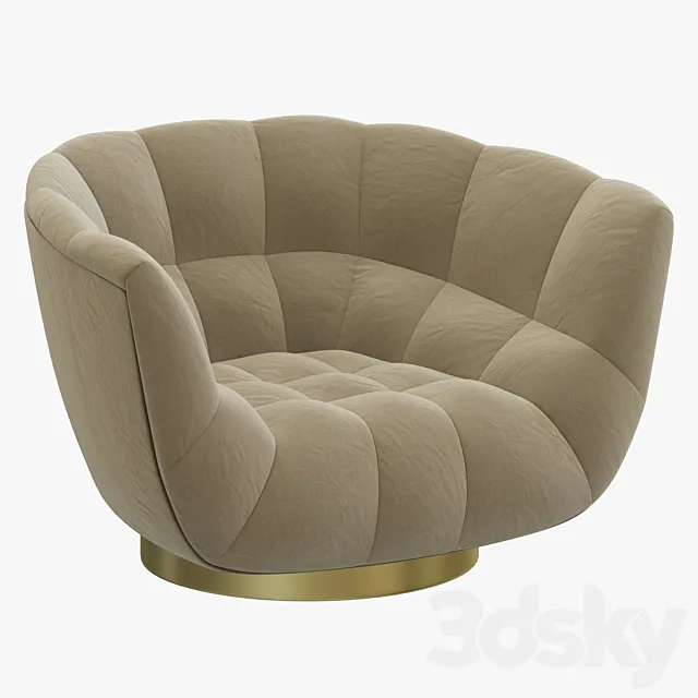 Brabbu Essex armchair 3ds Max