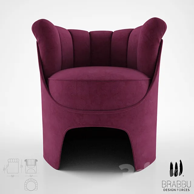 Brabbu Hera armchair 3DS Max Model