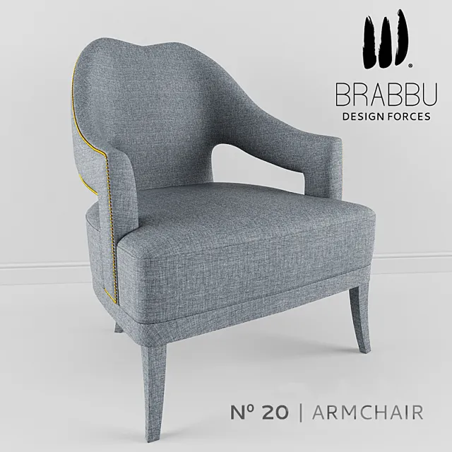 Brabbu – number 20 Armchair 3DS Max Model