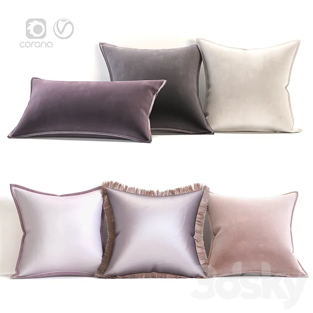 Brabbu pillows set 3DS Max Model