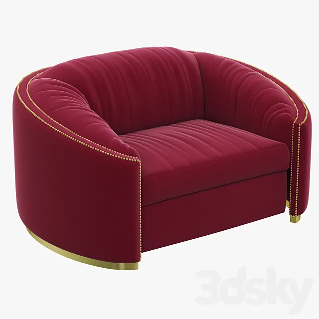 Brabbu Wales Single Sofa 3DS Max Model