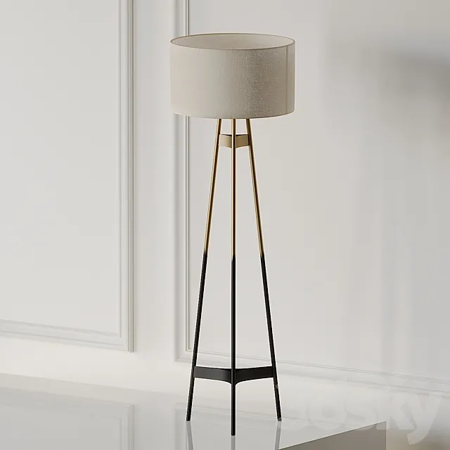 Brace Ombre Floor Lamp Cb2 Exclusive 3ds Max