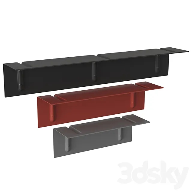 Brackets incl shelf 3DS Max Model