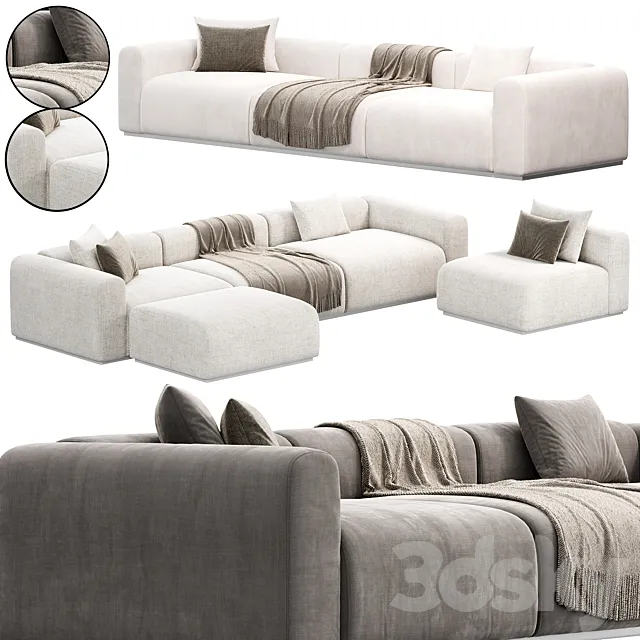 Braid Mahy Sectional sofa by Braid sofas 3ds Max