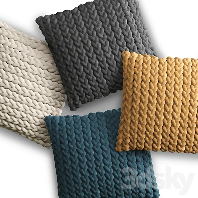 Braided Jersey Pillow Cover 3ds Max