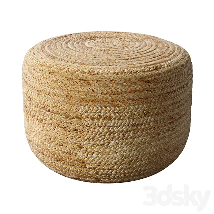 Braided jute pouf 3DS Max