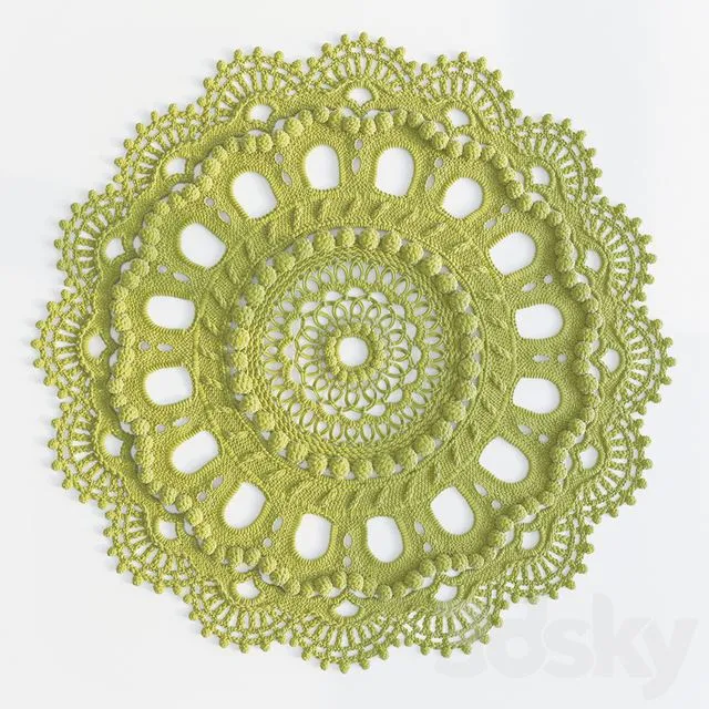 Braided rug D-1200 3dsMax Model