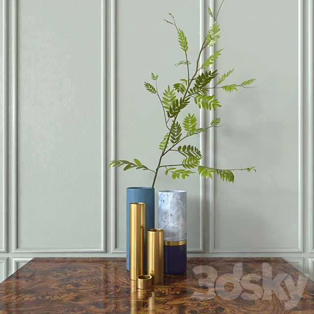 Branch and vases 3DS Max Model