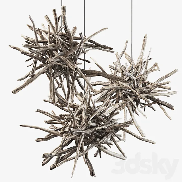 Branch decor lamp n1 _ Lamps from branches 3DS Max Model