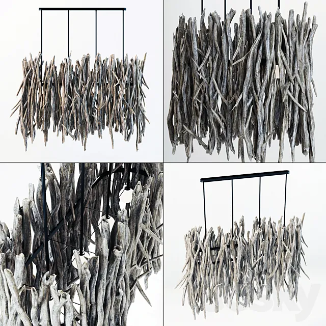 Branch decor lamp n4 _ Branch chandelier 3DS Max Model