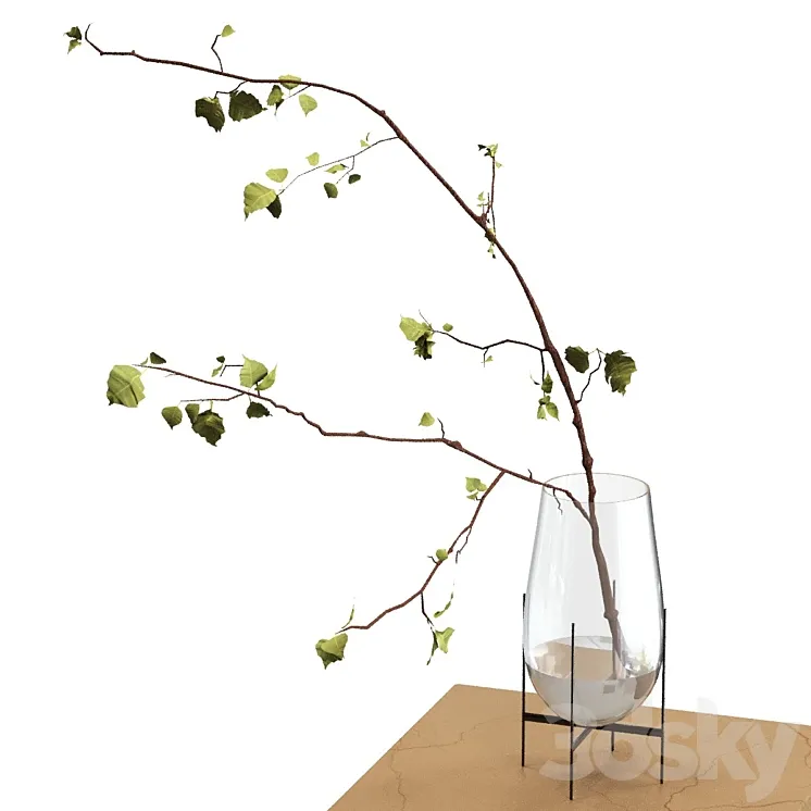 branch in a vase 3DS Max
