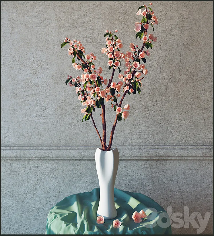 branch with flowers 3DS Max