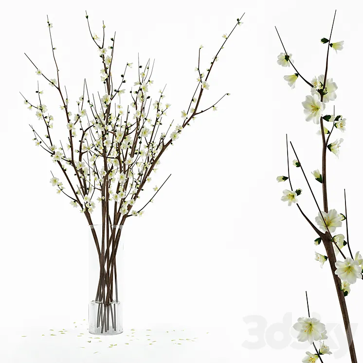 Branches in a vase 3DS Max