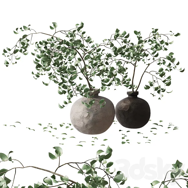 branches in a vase 3DS Max Model