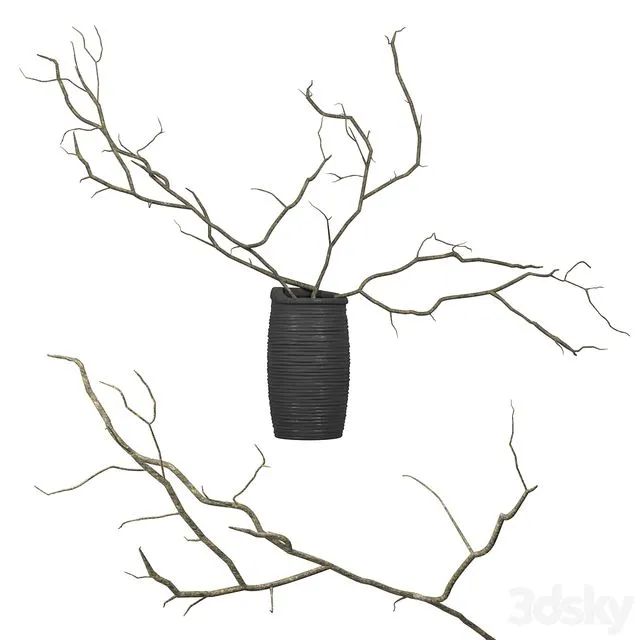 Branches in a vase 3dsMax Model