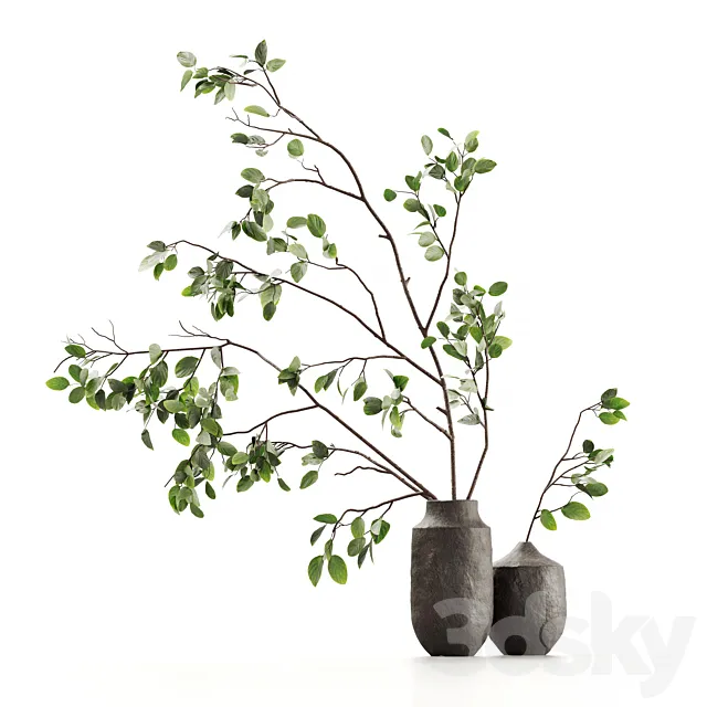 Branches in vases 02 3ds Max