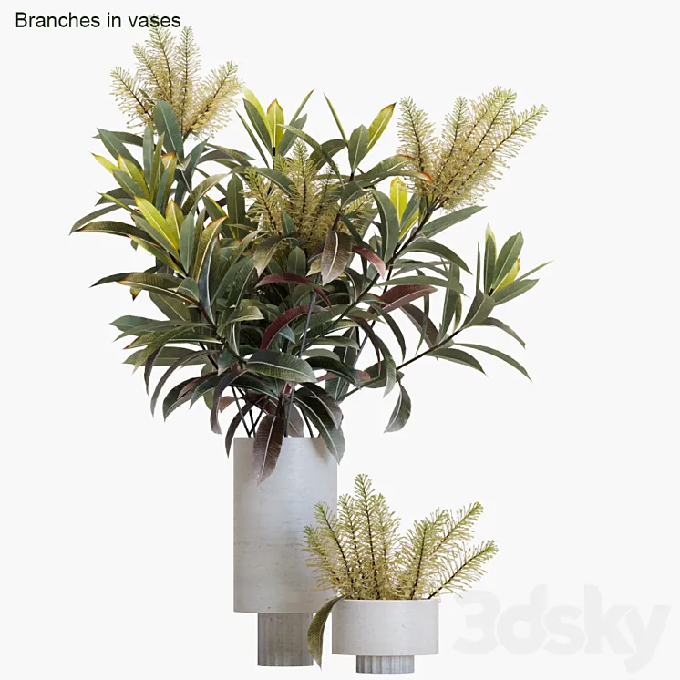 Branches in vases # 12 3DS Max