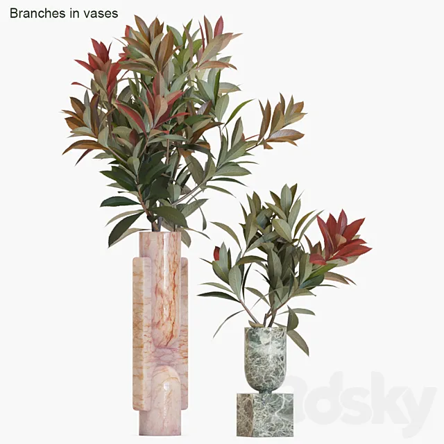 Branches in vases # 17 3DS Max Model