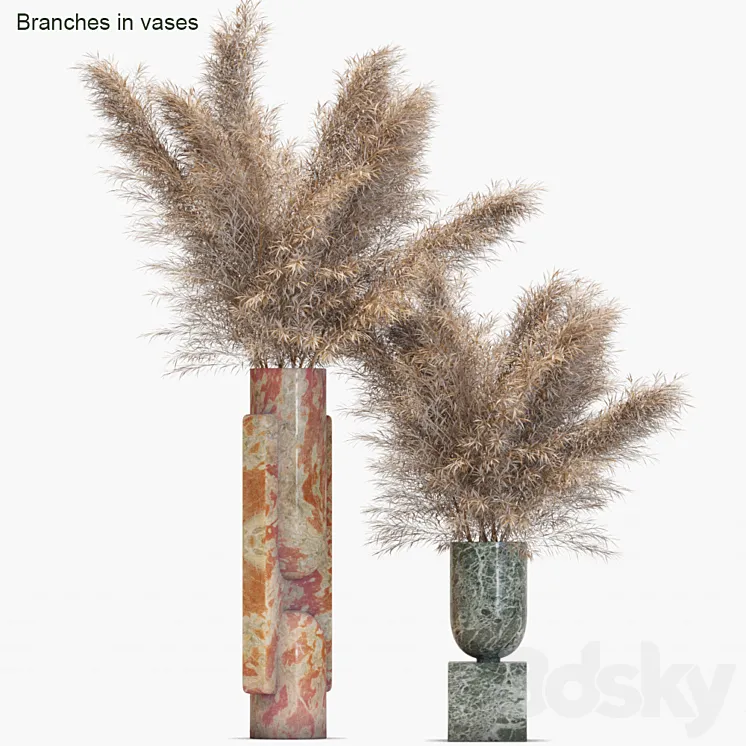 Branches in vases # 19: Dried 3DS Max