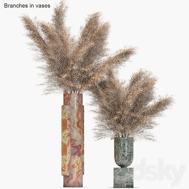 Branches in vases # 19: Dried 3DSMax File