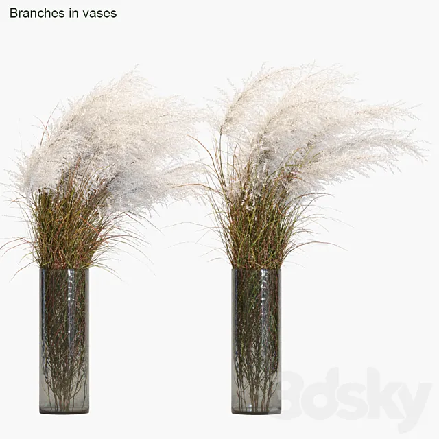 Branches in vases # 21 3DSMax File