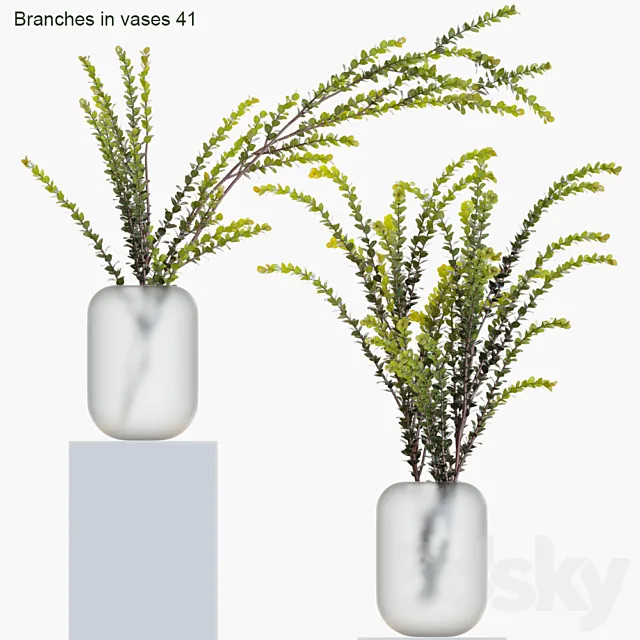 Branches in vases 41 3DSMax File