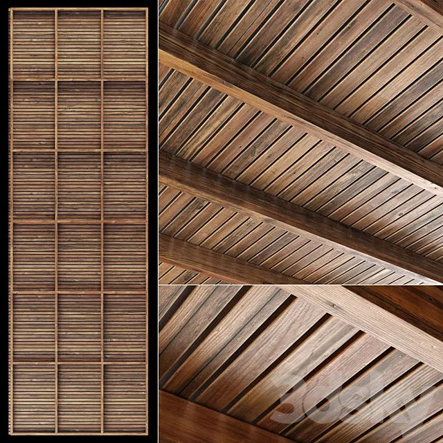 Branches rectangular ceiling No. 1 3ds Max
