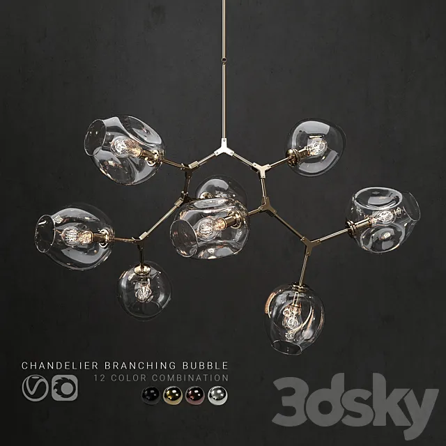 Branching bubble 8 lamps 2 3ds Max