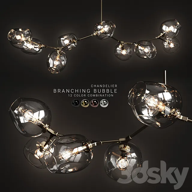 Branching bubble 9 lamps 2 3ds Max
