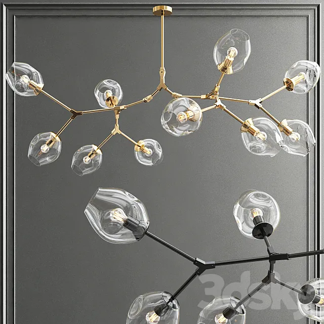 Branching bubble chandelier 3ds Max