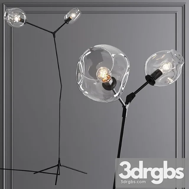 Branching bubble floor light oil-rubbed bronze and clear glass 3dsmax Download