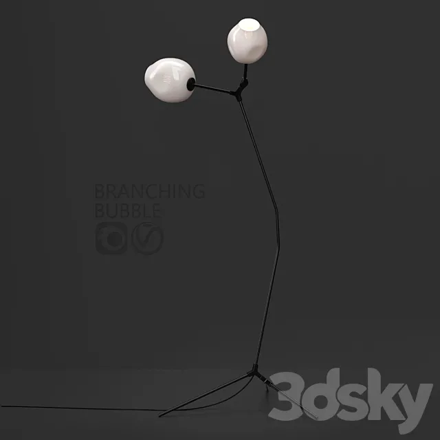 Branching Floor Lamp 3DSMax File