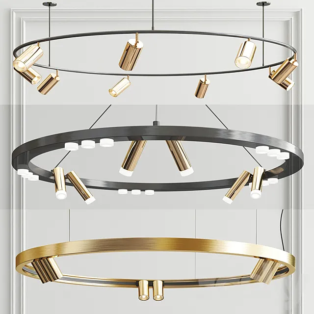 Brand Odeon Superloop Chandelier – 3 type 3DS Max Model